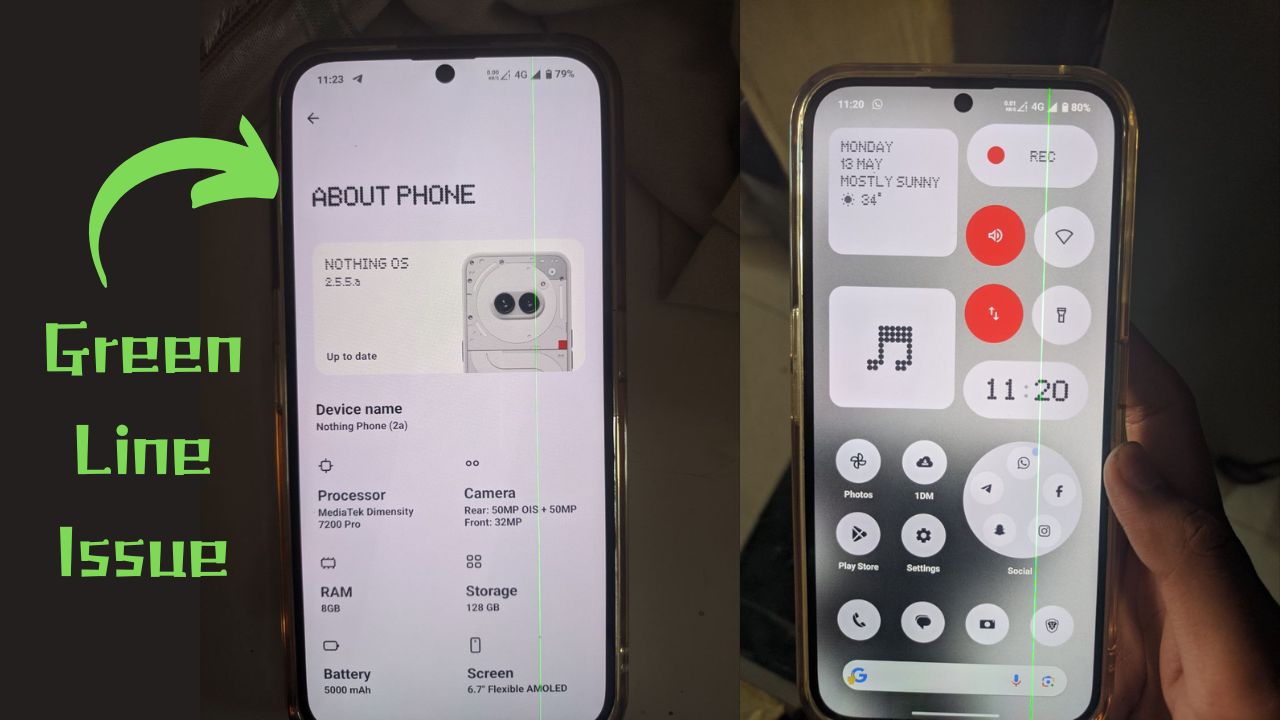Nothing Phone 2a Display Affected by the Green Line Issue: What is the  solution?