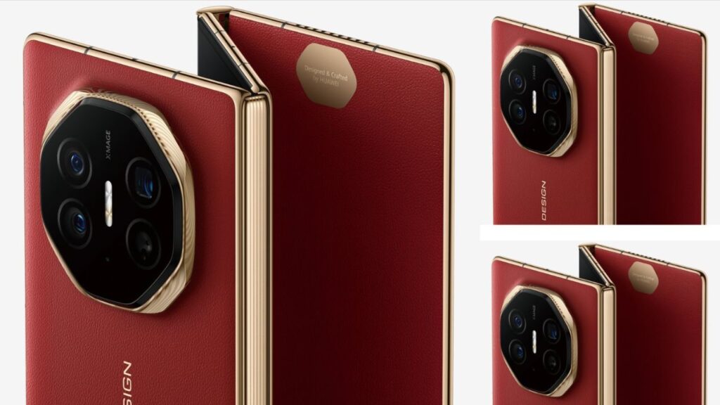 Huawei Mate XT Maroon Color Image